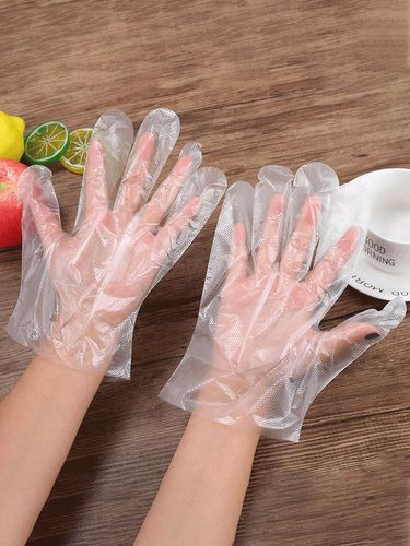一次性手套食品品级专用餐饮透明薄膜加厚塑料一次性手套